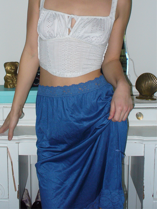 Blue Slip Skirt