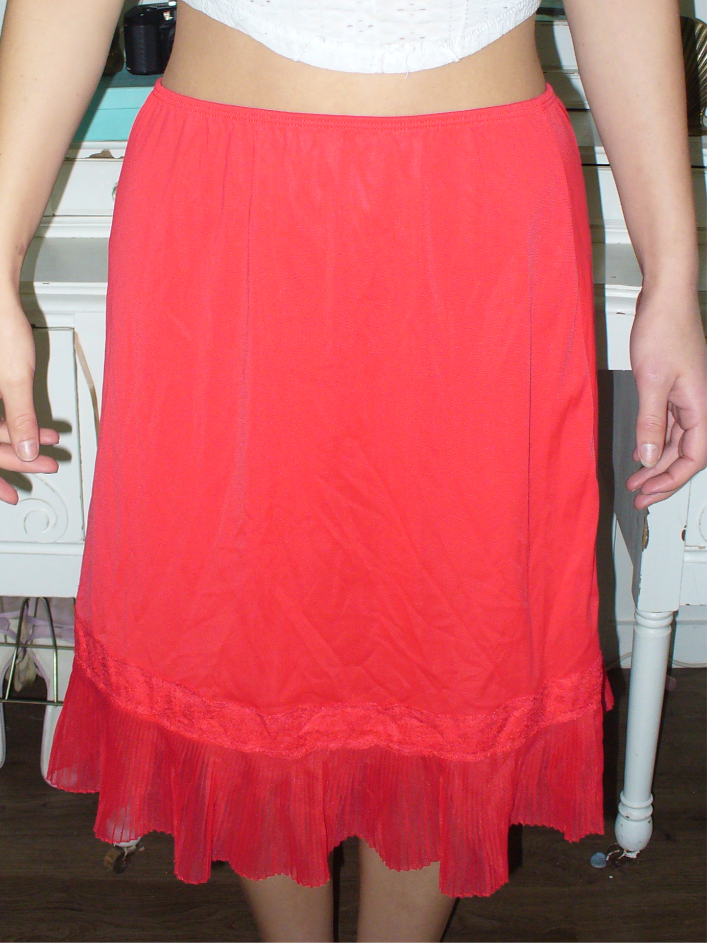 Red Slip Skirt