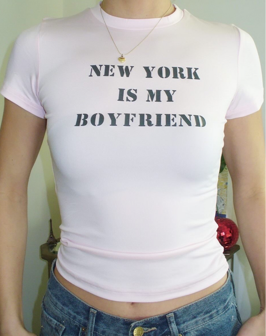 New York Is My Boyfriend Fitted Tee
