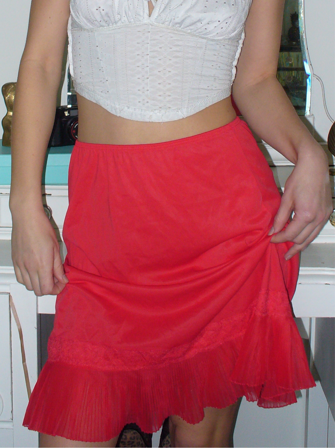 Red Slip Skirt