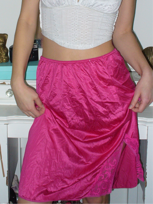 Hot Pink Slip Skirt