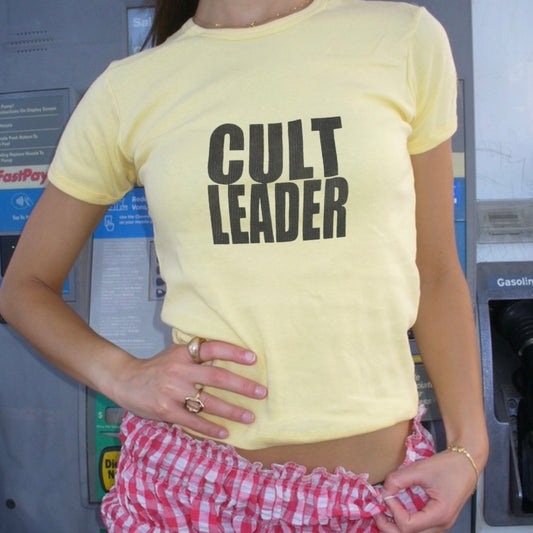 Yellow Cult Leader Baby Tee