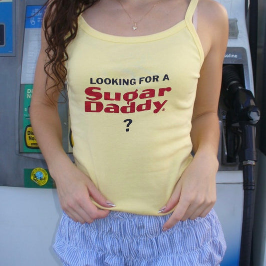 Yellow Looking for a Sugar Daddy Cami Tank