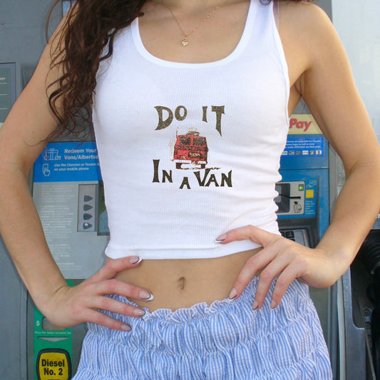 Do It in a Van Graphic Tank Top – Retro Van Life Western Adventure Tee